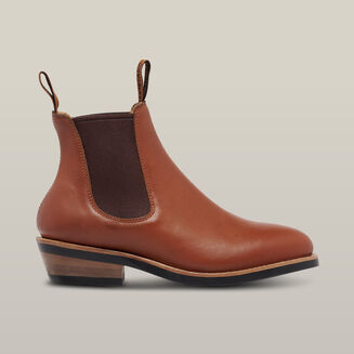 Women's Mustang Signature Pull-up Leather Boot - Tan