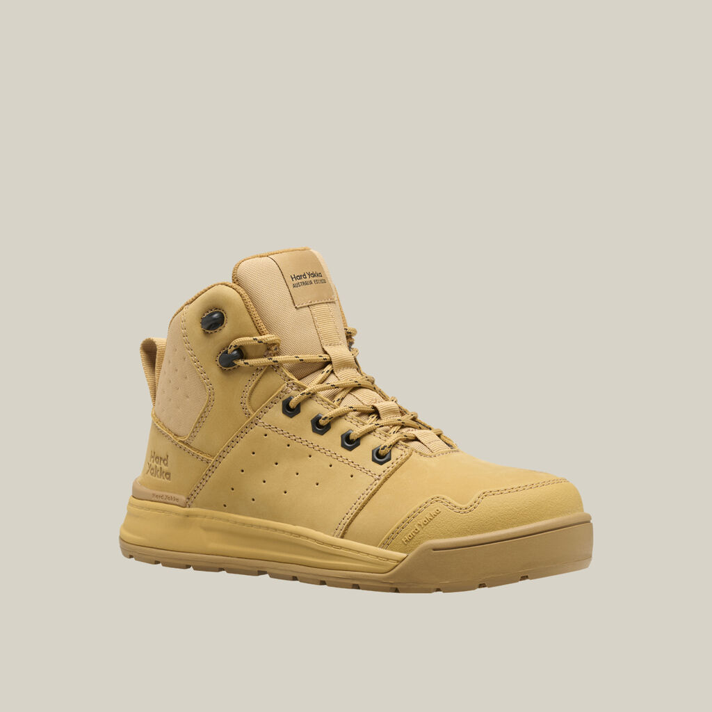 Women's Evolution Lace Up & Side Zip 5" Steel Toe Safety Boot - Wheat