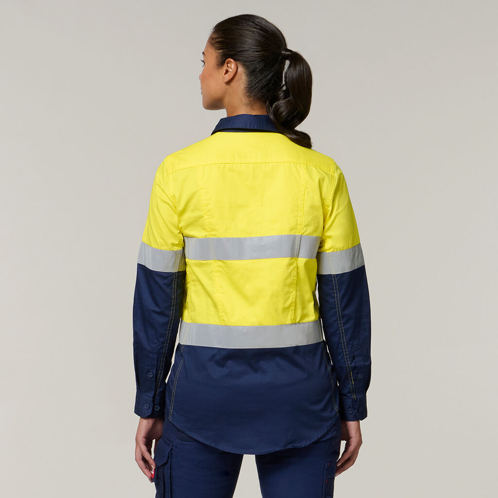 Women's Koolgear Hi-Vis Vented Taped Cotton Twill Shirt
