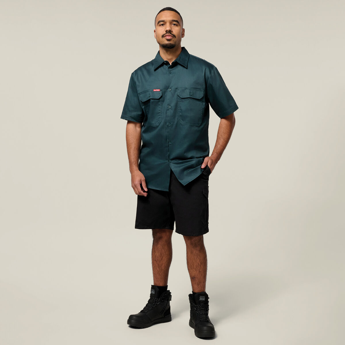 Short Sleeve Open Front Cotton Drill Work Shirt | Hard Yakka Australia