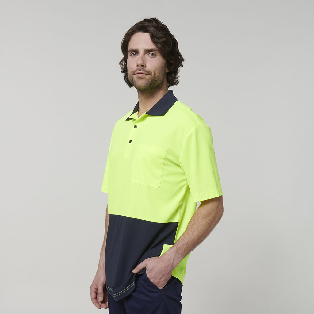 Mens Short Sleeve Hi Vis Polo