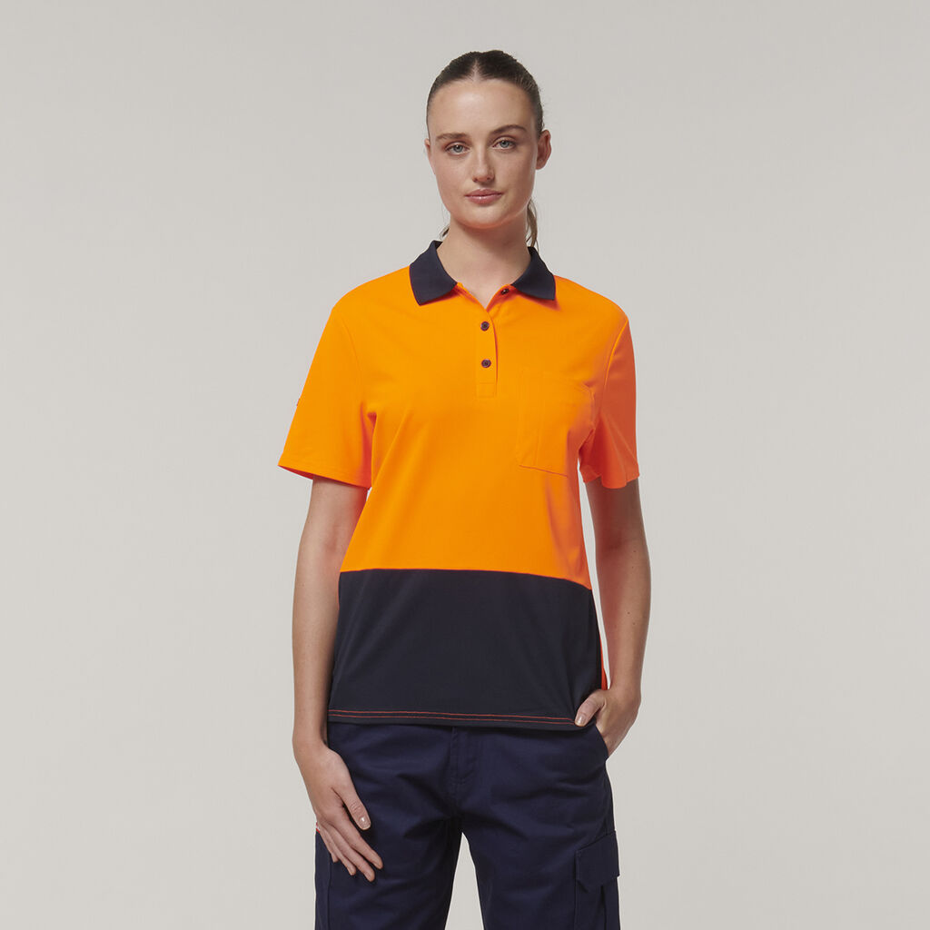Womens  Short Sleeve Hi Vis Polo 