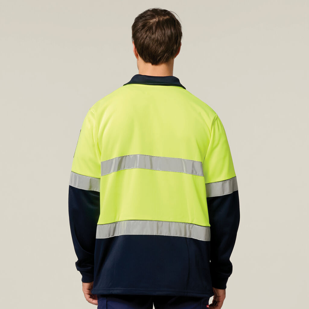 Hi-Vis 2 Tone 1/4 Zip Brushed Taped Fleece Jumper
