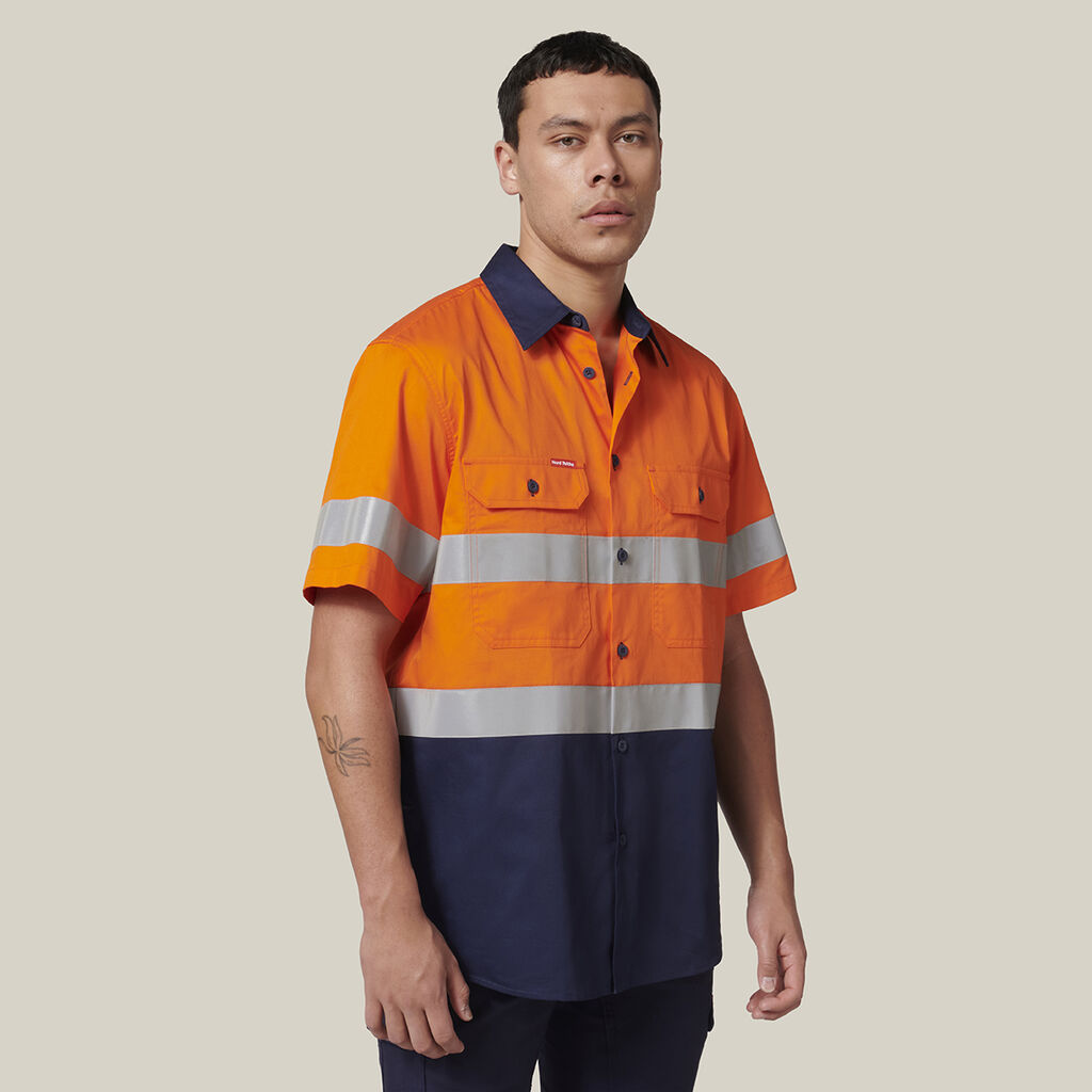 Short Sleeve Hi Vis 2 Tone Taped Vented Shirt