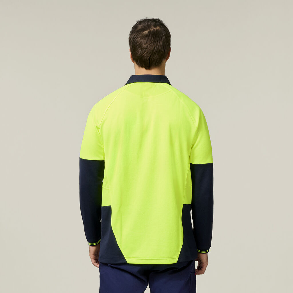 Core Hi-Vis 2 Tone Vented Long Sleeve Polo