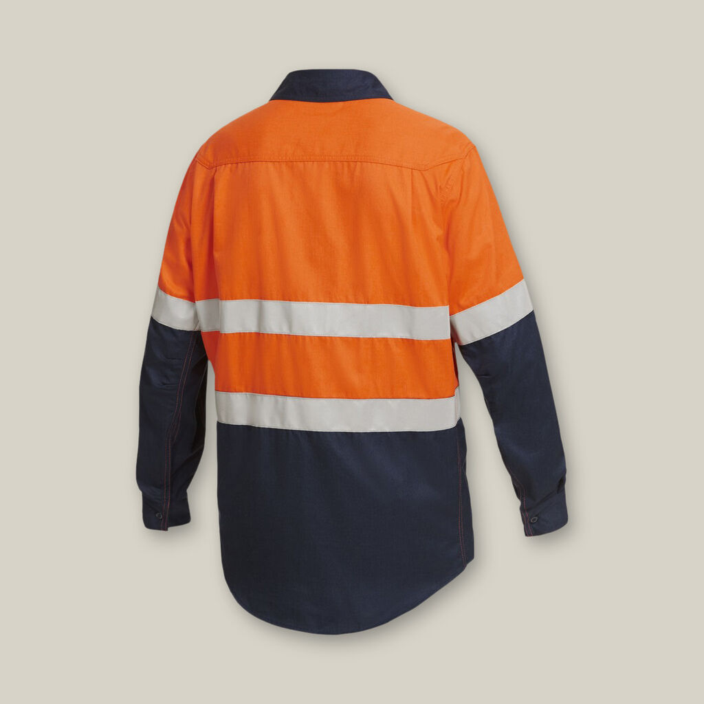 Shieldtec Fr Hi-Visibility Two Tone Open Front Long Sleeve Shirt With Fr Tape