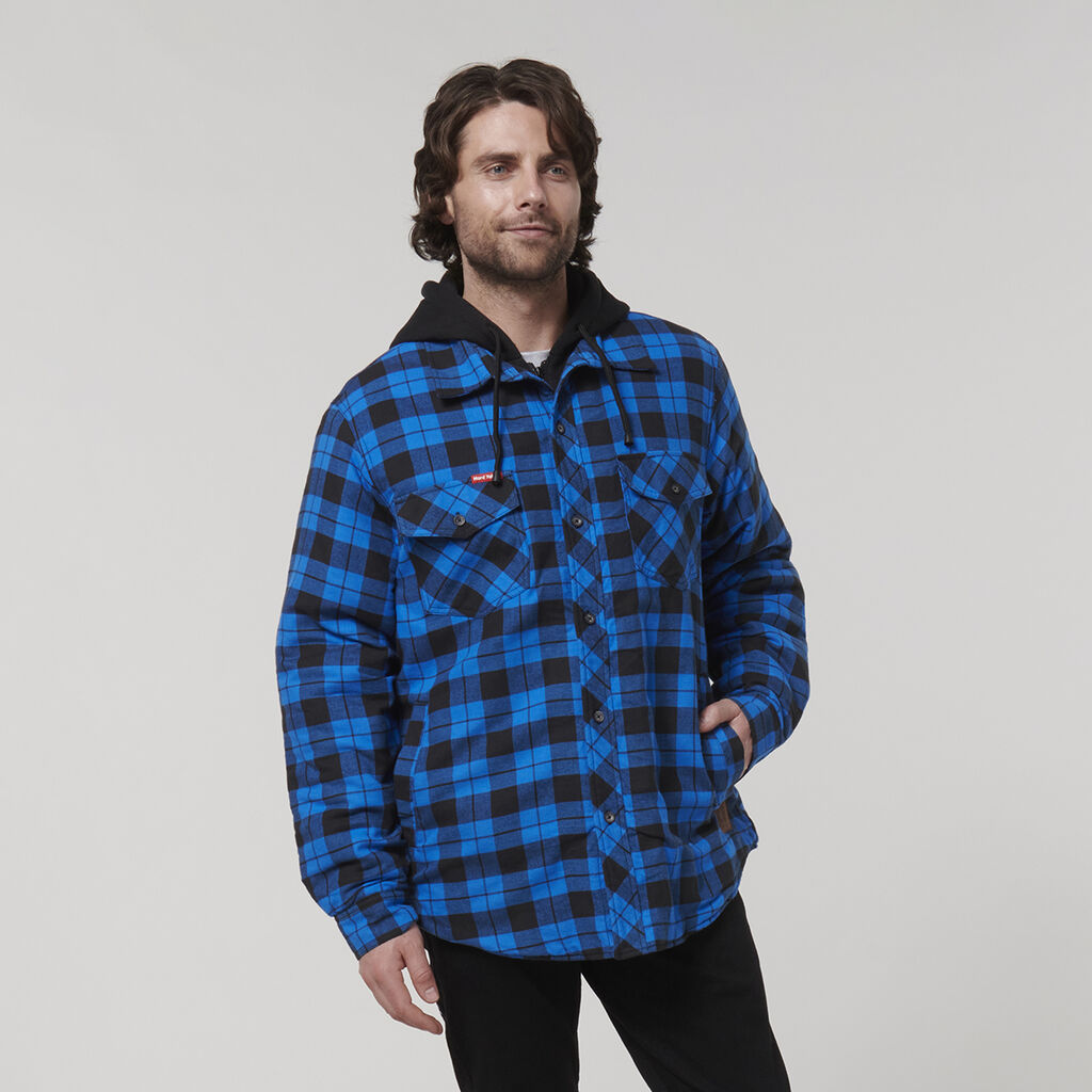 Quilted Flannel Hooded Shacket