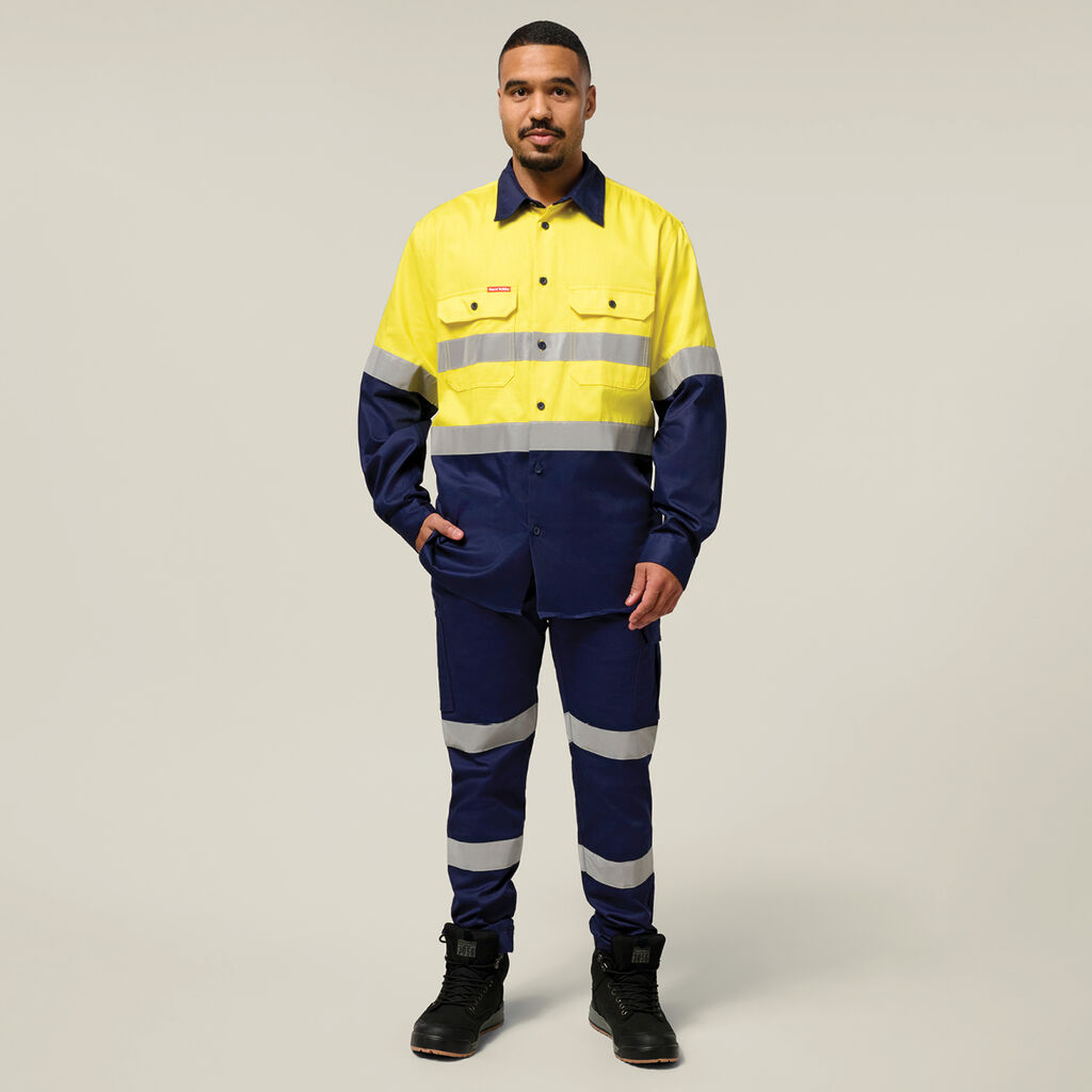 Core Hi-Vis 2 Tone Taped Cotton Drill Shirt