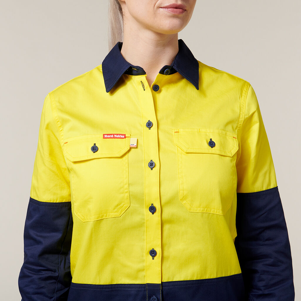 Women's Core 2 Tone Hi-Vis Vented Long Sleeve Shirt