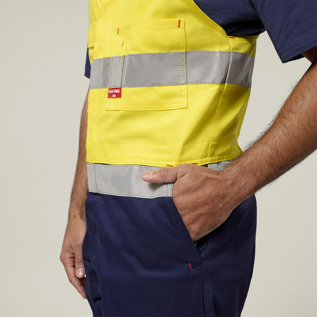 Hi-Vis 2Tone Action Back Cotton Taped Overall