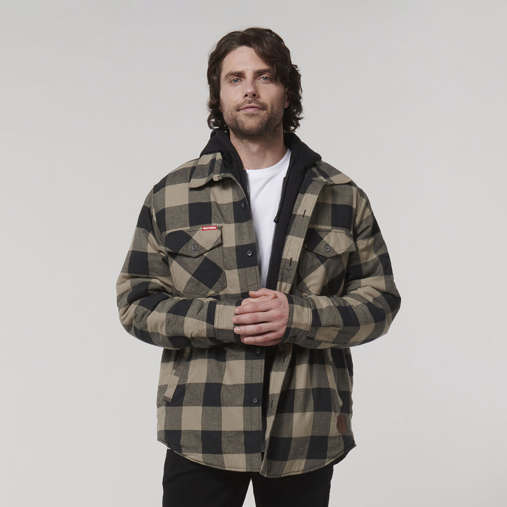 Quilted Flannel Hooded Shacket