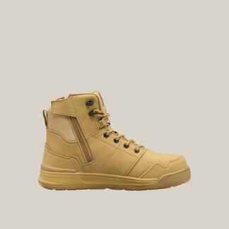 Evolution Lace Up & Side Zip 6" Steel Toe Safety Boot - Wheat