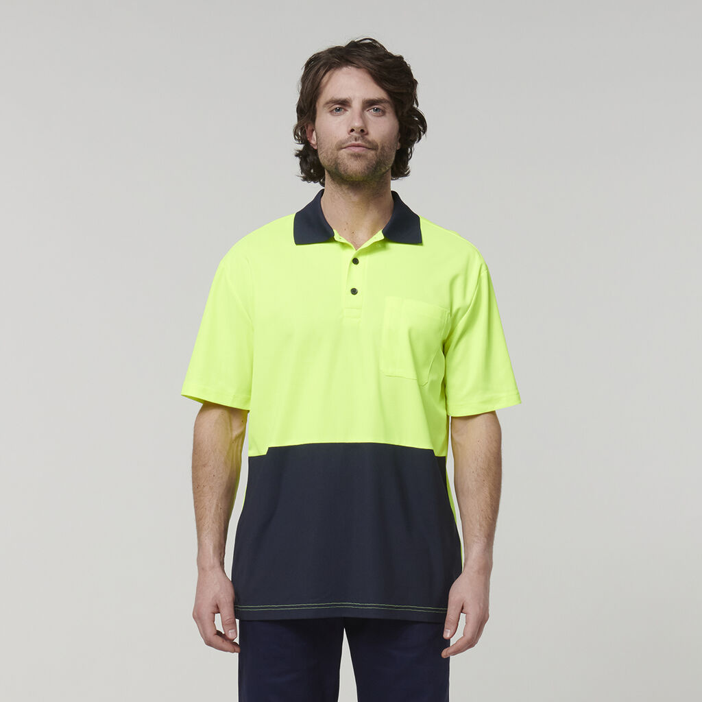 Mens Short Sleeve Hi Vis Polo