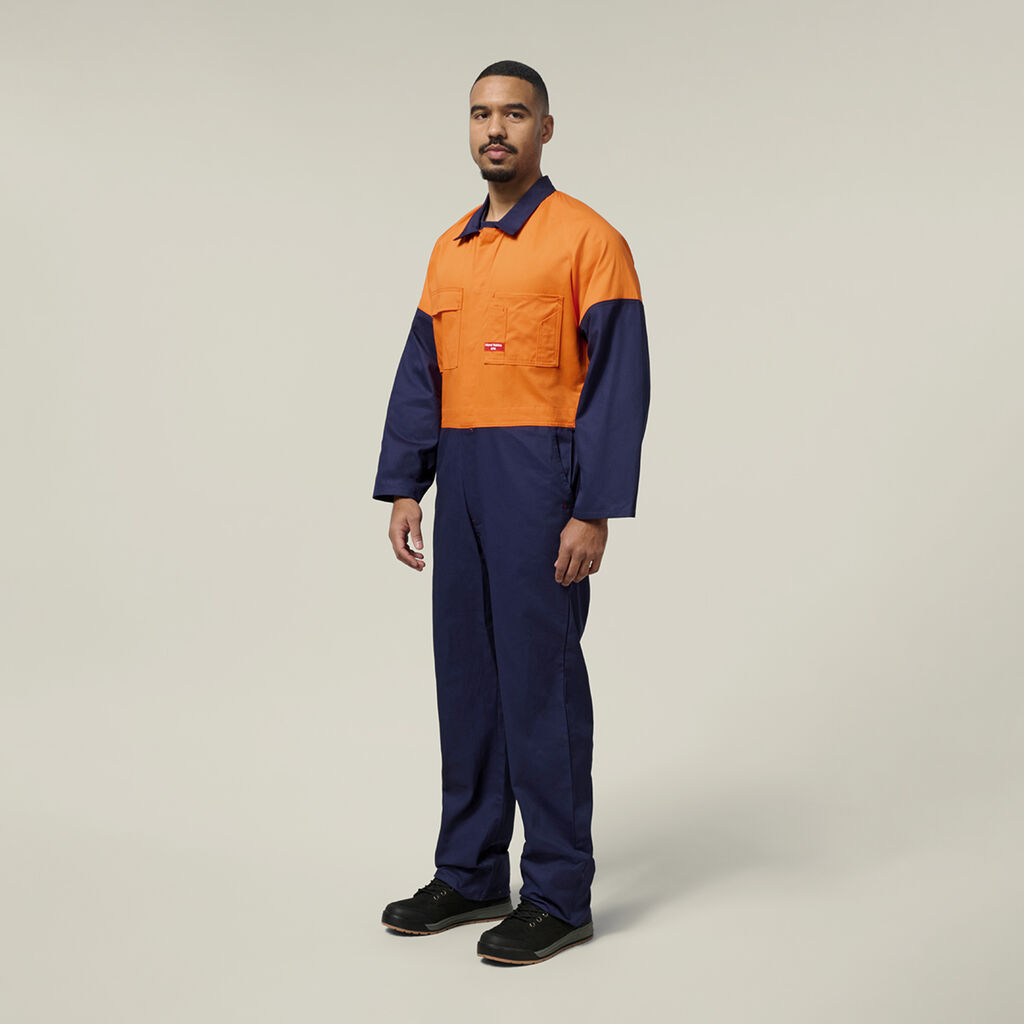 Hi-Vis 2Tone Cotton Drill Coverall