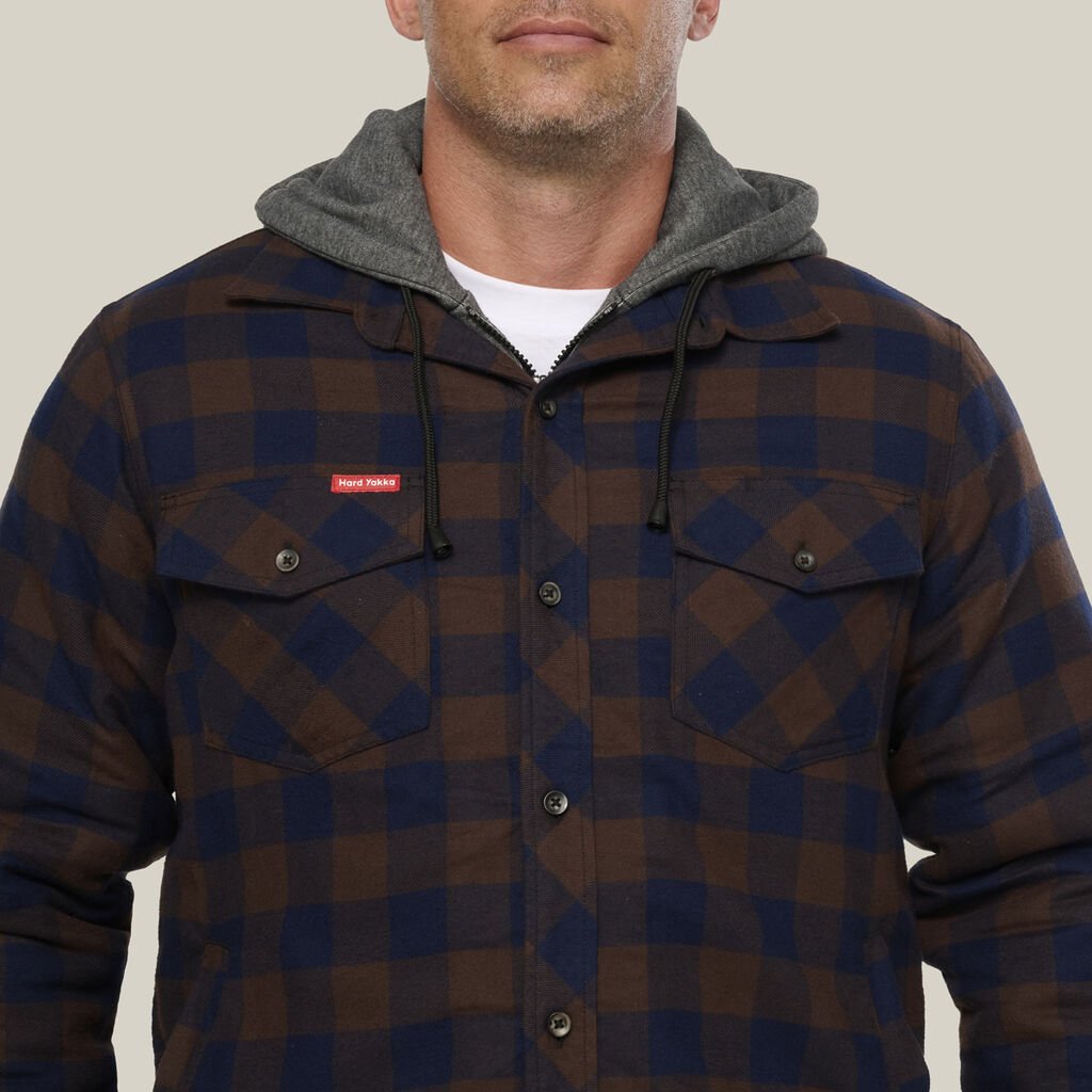 Quilted Flannel Hooded Shacket