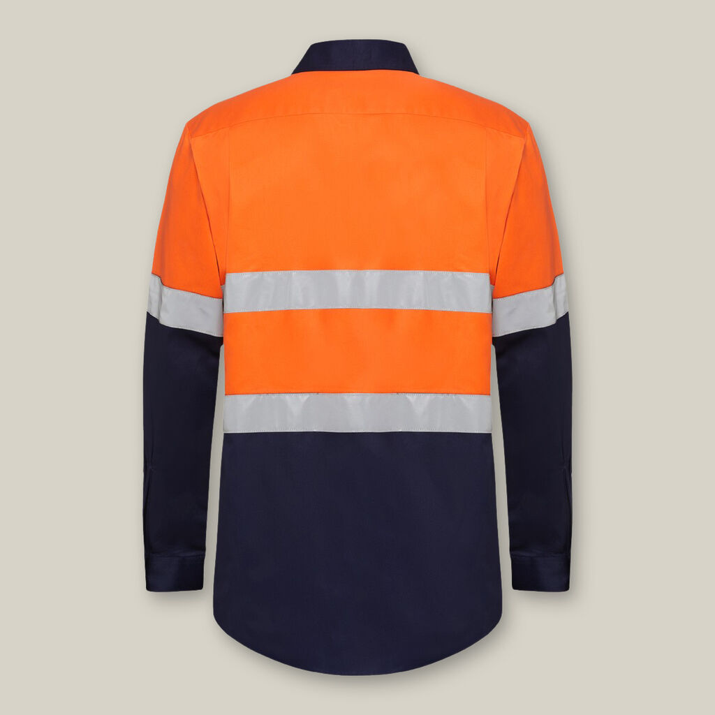 Hi Vis 2Tone Drill Long Sleeve Taped Shirt