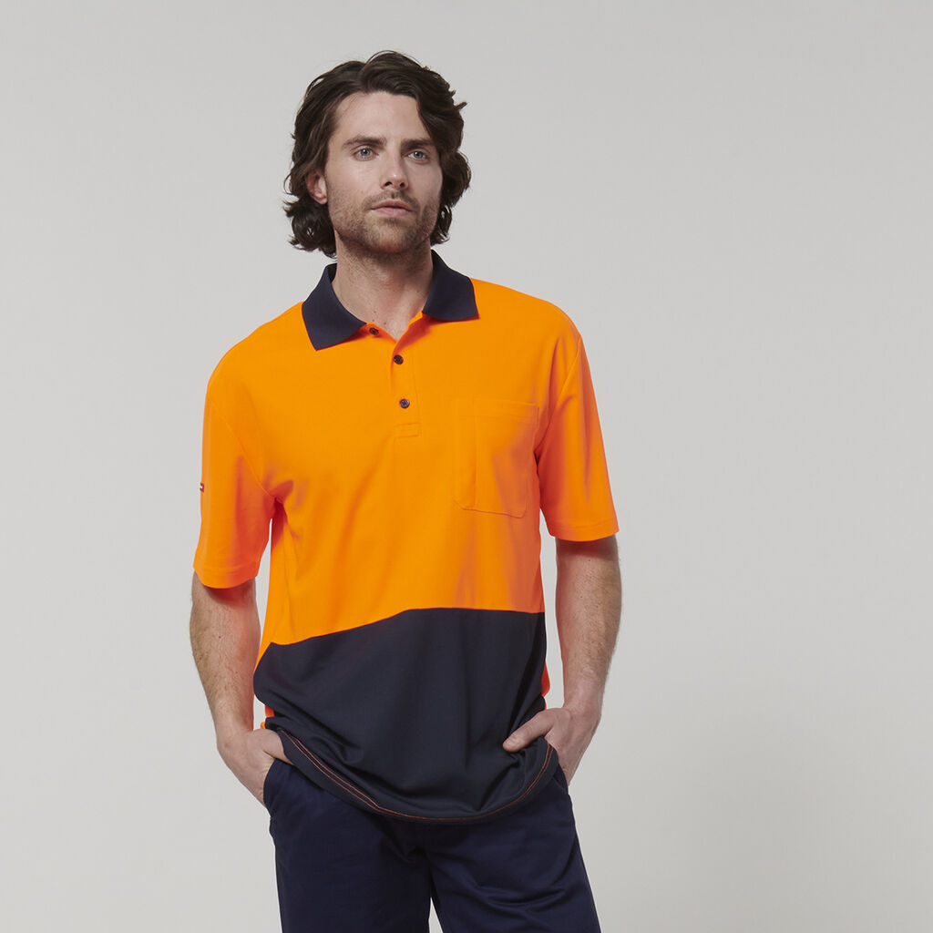 Mens Short Sleeve Hi Vis Polo