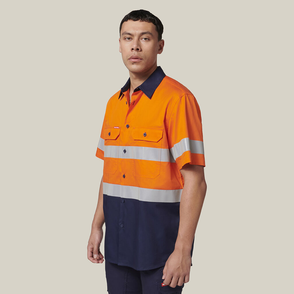 Short Sleeve Hi Vis 2 Tone Taped Vented Shirt