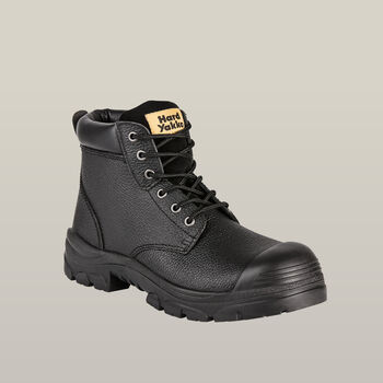Gravel Lace Up Steel Toe Safety Boot - Black