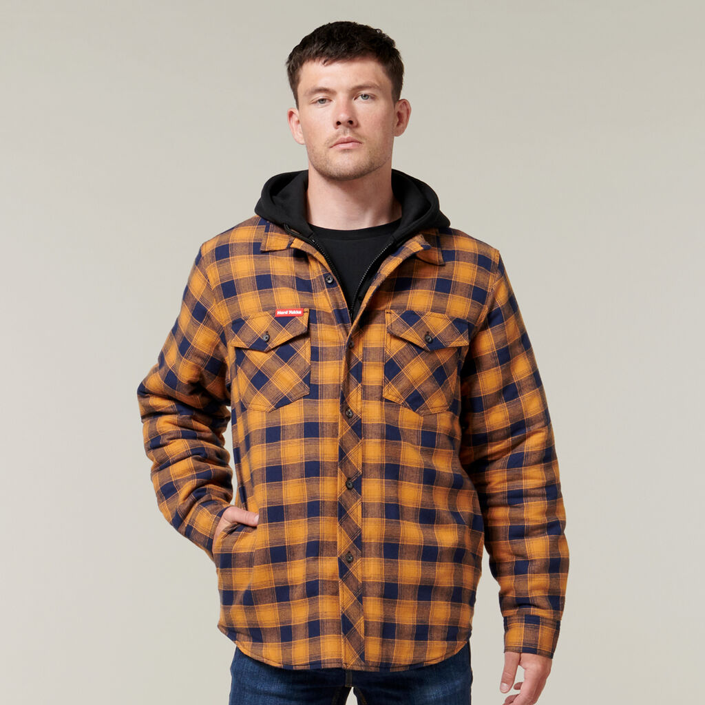 Hard Yakka Quilted Flannel Shacket