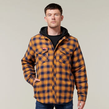 Quilted Flannel Hooded Shacket