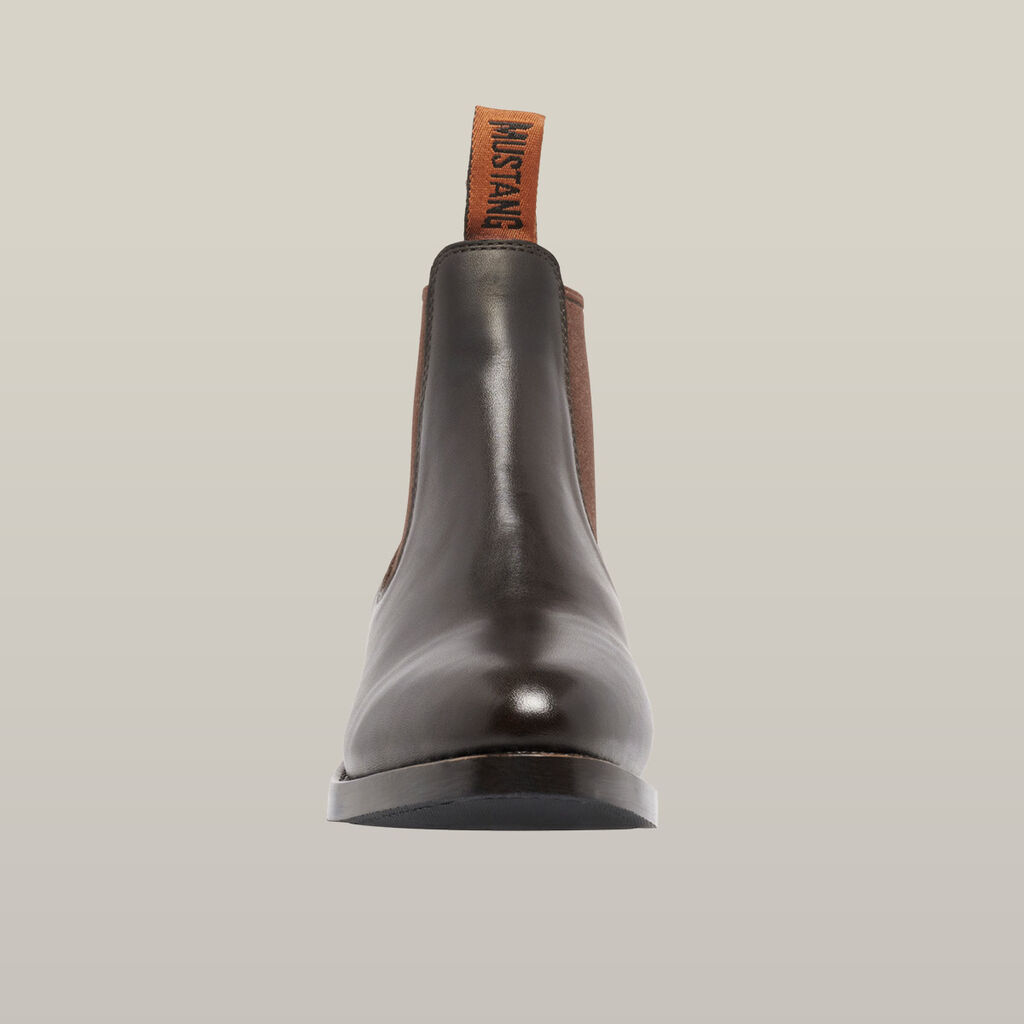 Women's Mustang Signature Pull-up Leather Boot - Brown