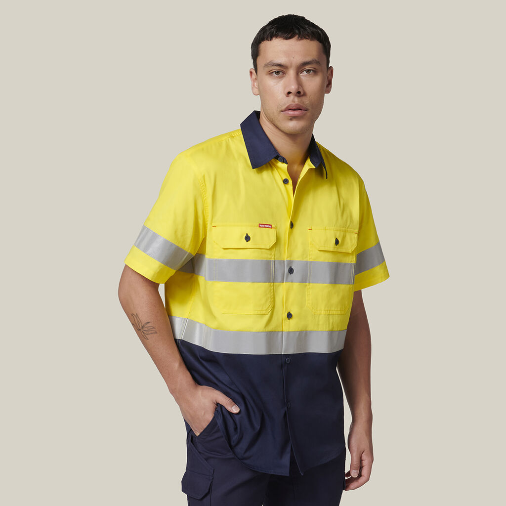 Short Sleeve Hi Vis 2 Tone Taped Vented Shirt