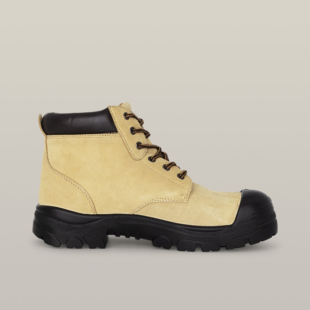 Gravel Lace Up Steel Toe Safety Boot - Sand