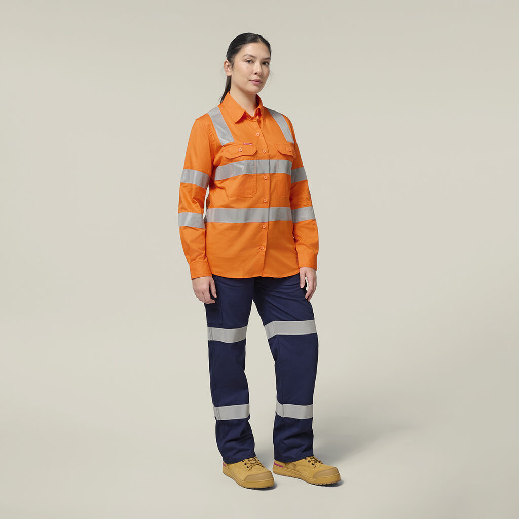 Women's Core Biomotion Hi-vis Taped Long Sleeve Cross Back