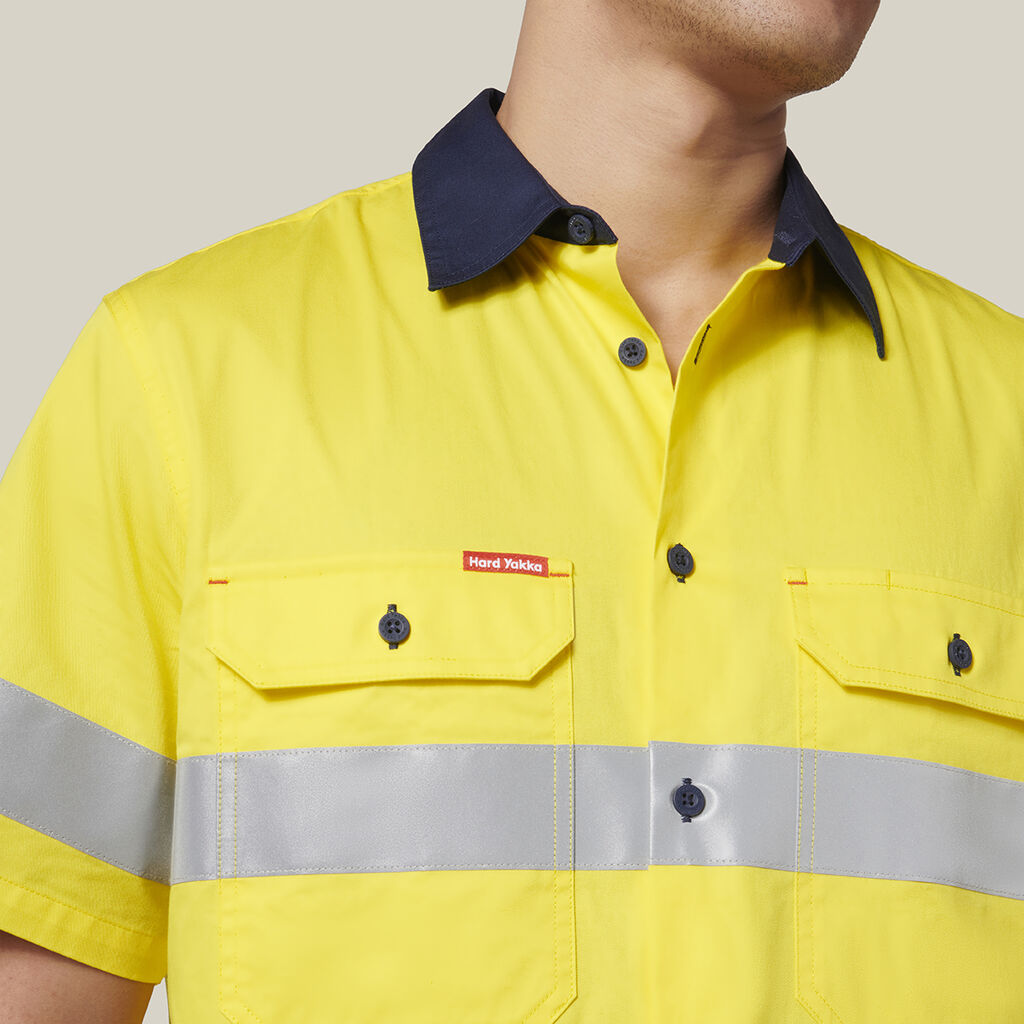 Short Sleeve Hi Vis 2 Tone Taped Vented Shirt