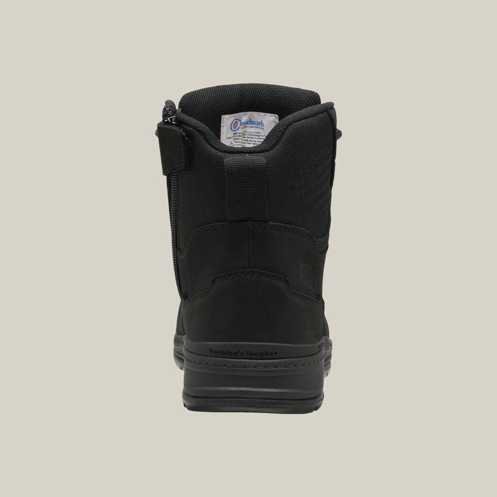 Evolution Lace Up & Side Zip 6" Steel Toe Safety Boot - Black