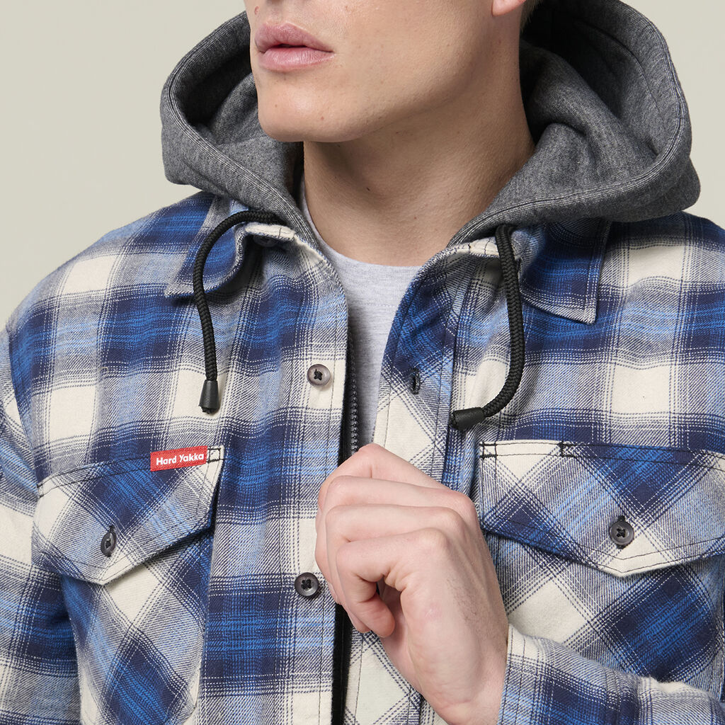 Quilted Flannel Hooded Shacket