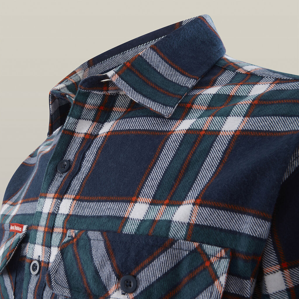 Core Long Sleeve Closed Front Check Flannel Shirt