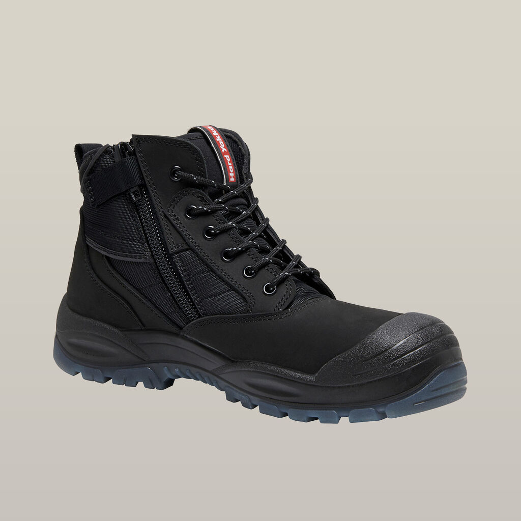 Nite Vision Hi Vis Lace Up Steel Toe Safety Boot - Black