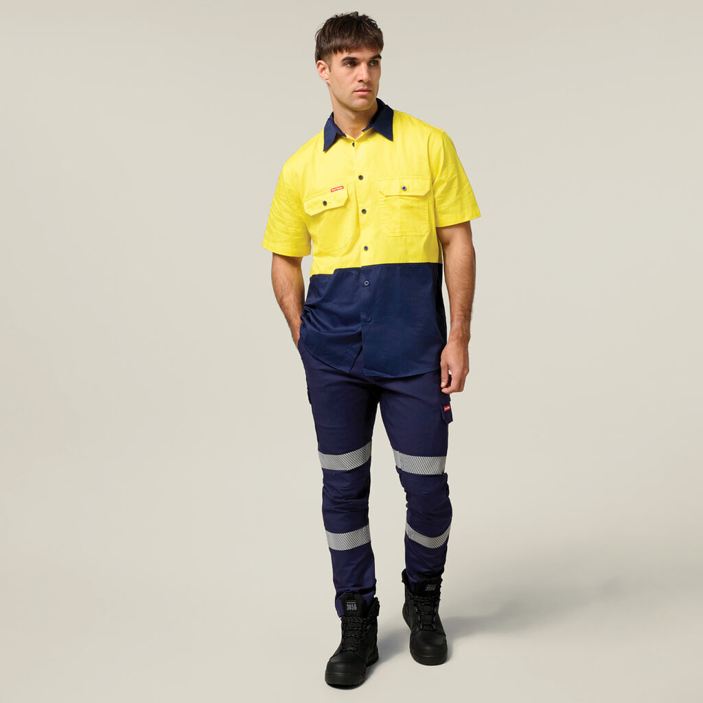 Core Hi-Vis Light Weight Vented Short Sleeve Cotton Shirt