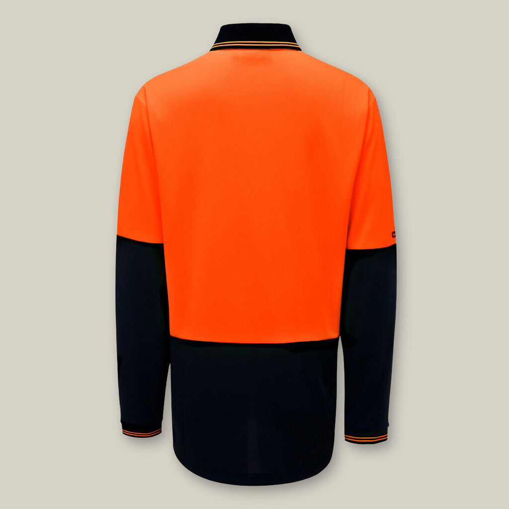 Core 2 Tone Hi-Vis Long Sleeve Polo