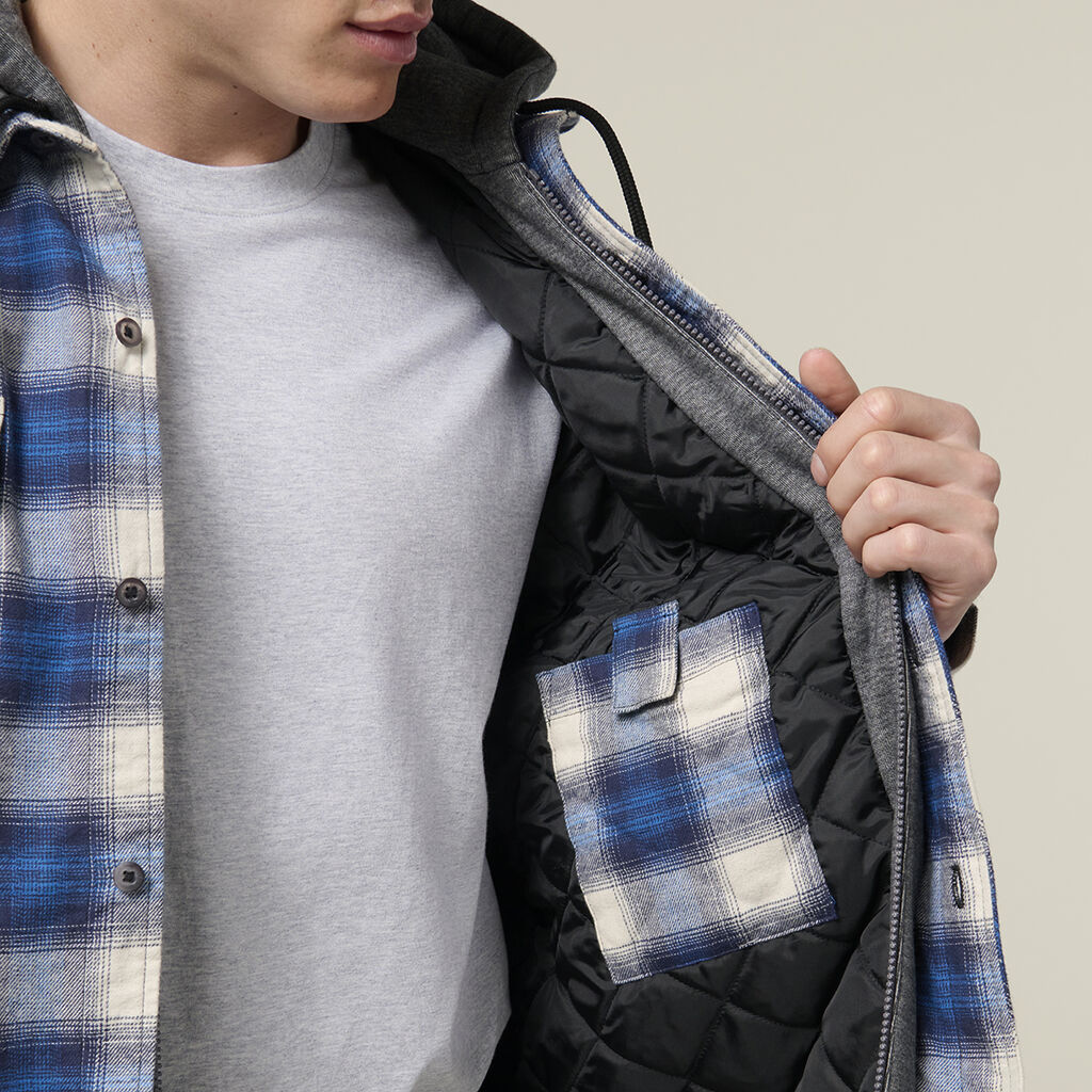 Quilted Flannel Hooded Shacket