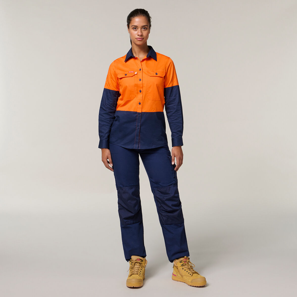 Women's Core 2 Tone Hi-Vis Vented Long Sleeve Shirt