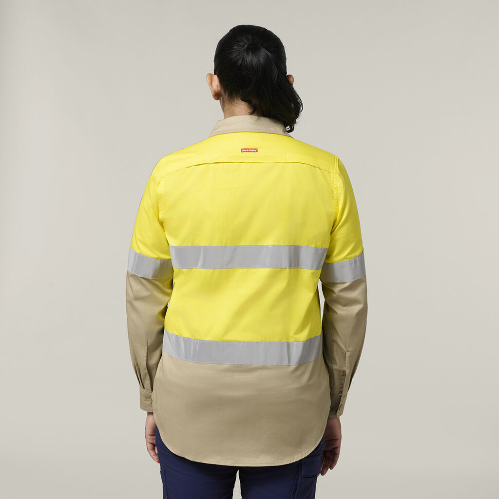 Women's Hi-Vis Lightweight 2 Tone Taped Long Sleeve Shirt