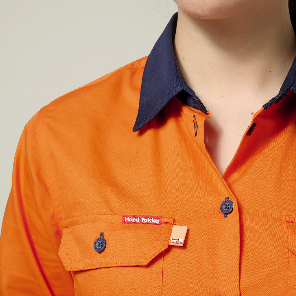 Womens Long Sleeve  Hi Vis 2 Tone Vented Shirt