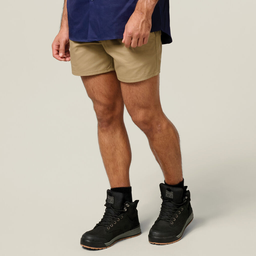 Relaxed Fit Cotton Drill Short With Belt Loops