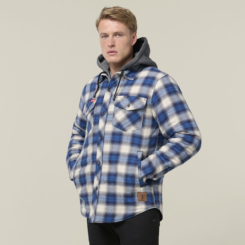 Quilted Flannel Hooded Shacket