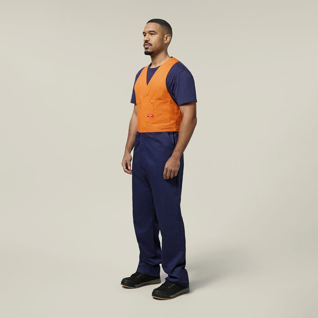 Hi-Vis 2Tone Action Back Cotton Drill Overall