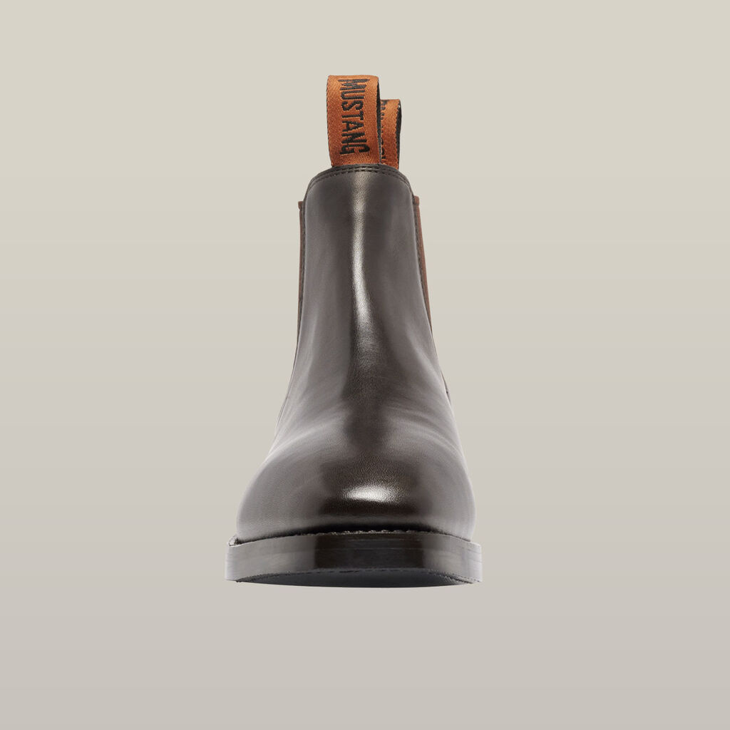 Mustang Signature Pull-up Leather Boot - Brown