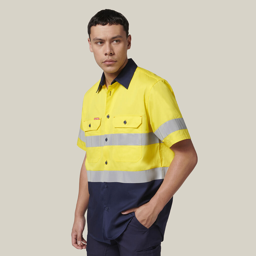 Short Sleeve Hi Vis 2 Tone Taped Vented Shirt