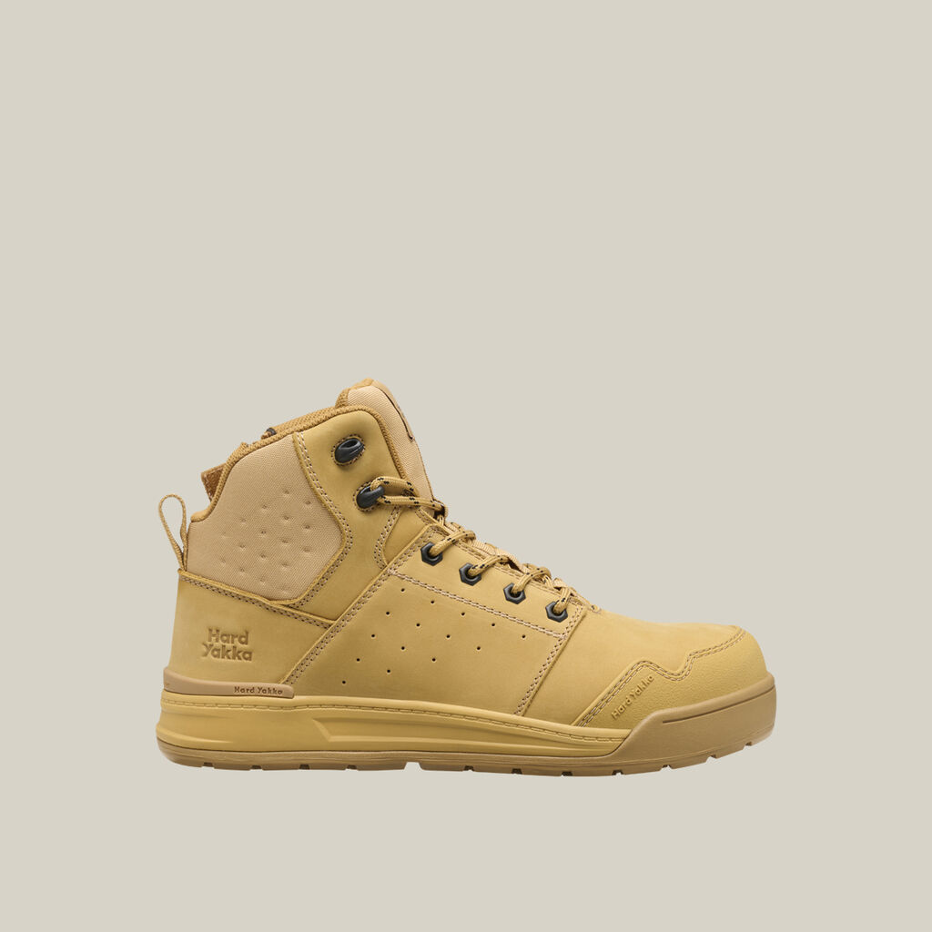 Evolution Lace Up & Side Zip 5" Steel Toe Safety Boot - Wheat