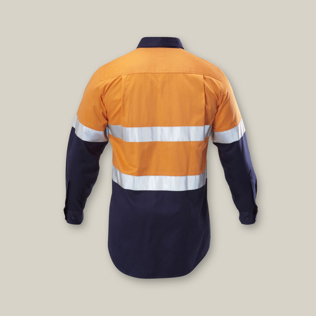 Hi Vis 2Tone Drill Long Sleeve Taped Shirt image number null