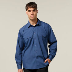 Long Sleeve Permanent Press Crease Free Poly Cotton Shirt