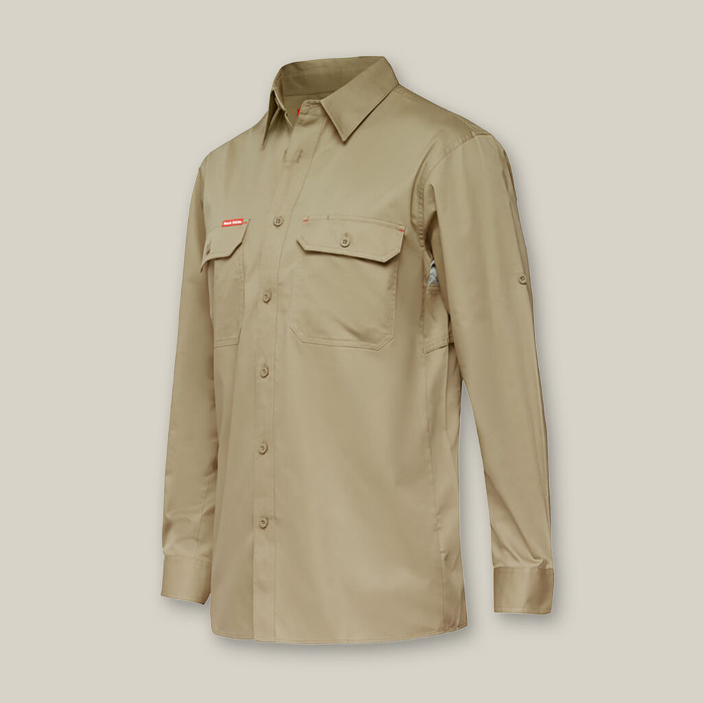 Koolgear Vented Long Sleeve Cotton Work Shirt