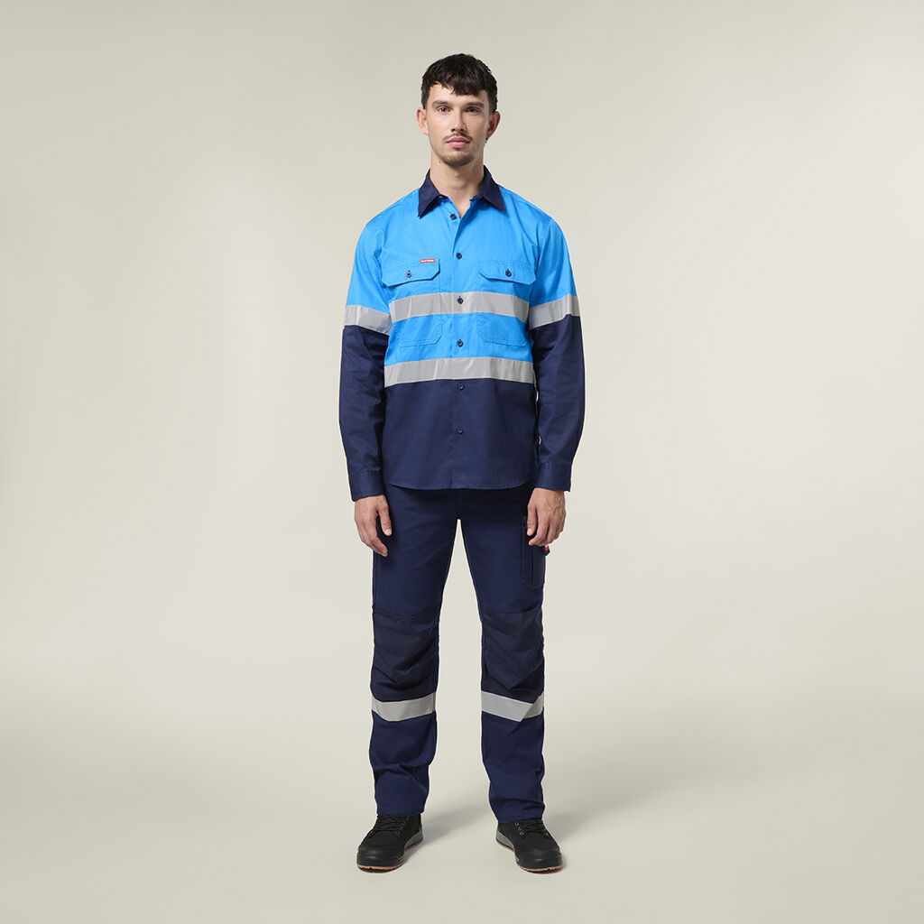 Core Long Sleeve Lightweight Spliced Taped Vented Drill Shirt